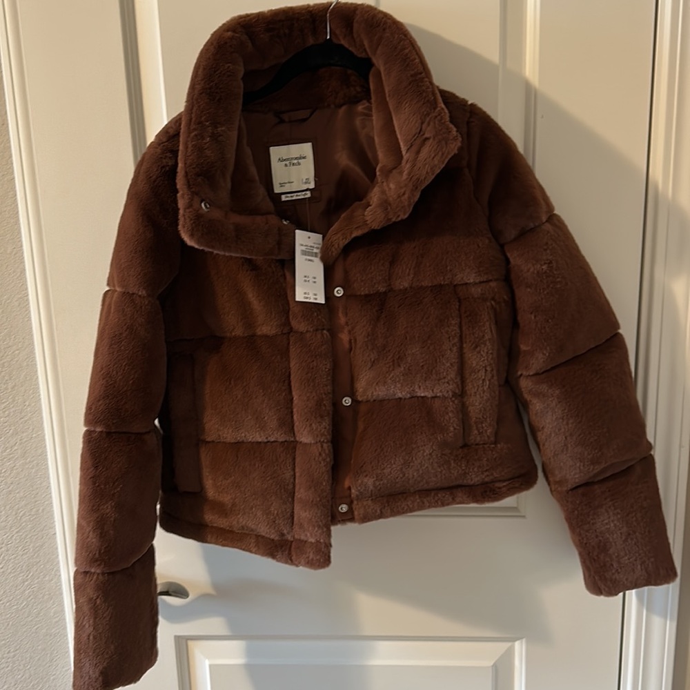 Abercrombie Faux Fur Mini Puffer